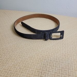 Classiques entier gray suede leather belt. Size S 35in length
